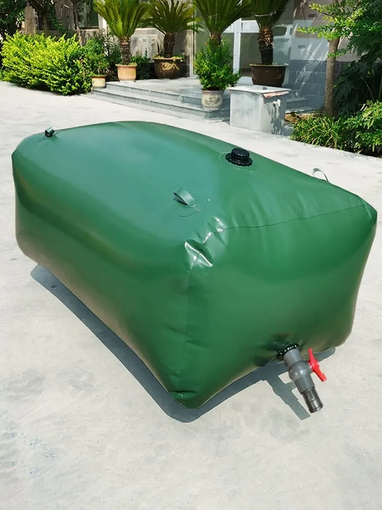 Collapsible Portable Water Tank - 400L/4000L Heavy-Duty PVC Storage Container with Valves for Emergency Water Supply(5000 L/1320 Gallon/2.5x2x1 m)