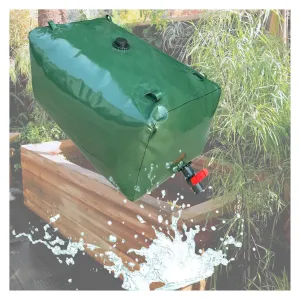 Collapsible Portable Water Tank - 400L/4000L Heavy-Duty PVC Storage Container with Valves for Emergency Water Supply(5000 L/1320 Gallon/2.5x2x1 m)