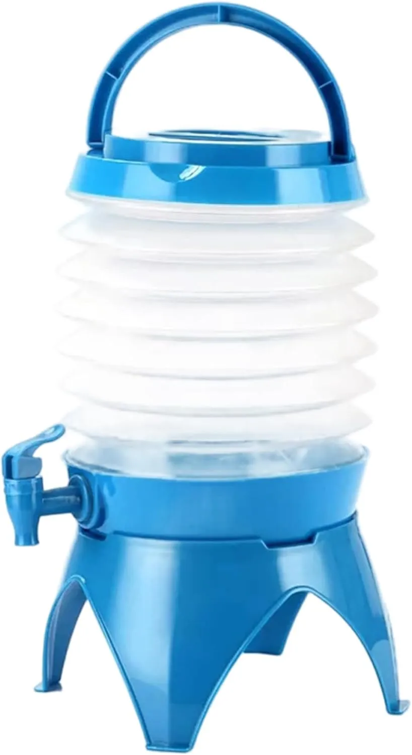 Collapsible Water Jug with Spigot, 5.5L/1.45 Gallon Camping Water Container, Portable Liquid Storage Containers with Handle for Outdoors Hiking Backpack Collapsible Jug