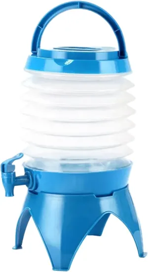 Collapsible Water Jug with Spigot, 5.5L/1.45 Gallon Camping Water Container, Portable Liquid Storage Containers with Handle for Outdoors Hiking Backpack Collapsible Jug
