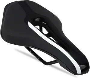 Comfortable Bike Seat- Replacement Wide Bicycle Saddle Memory Foam Padded Soft Bike Cushion Universal for Men,Women,Folding Bike, Road Bike Comfortable and Breathable