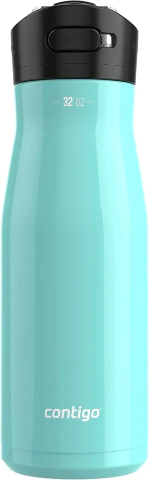 Contigo Ashland Chill 2.0 Insulated Stainless Steel Water Bottle, 32oz, Jade Vine