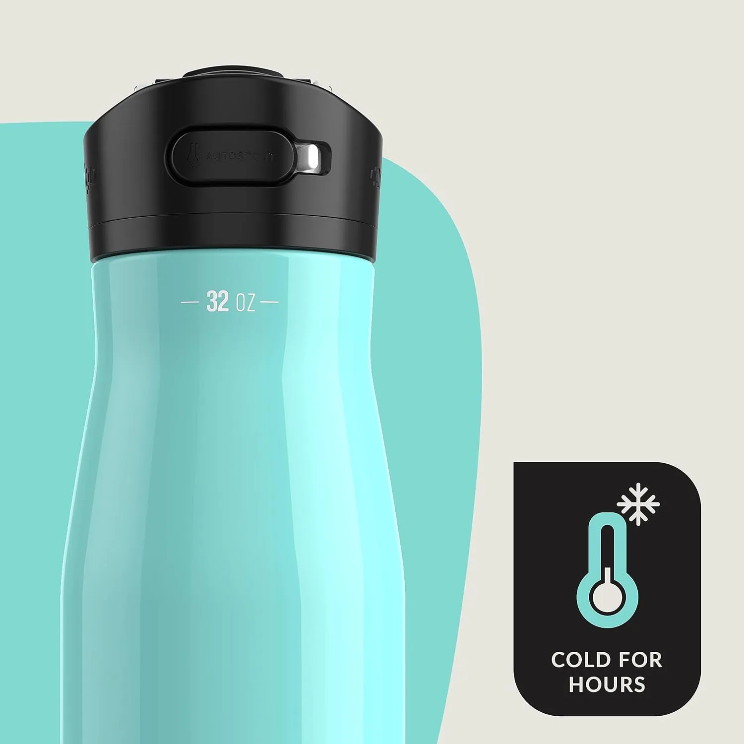 Contigo Ashland Chill 2.0 Insulated Stainless Steel Water Bottle, 32oz, Jade Vine
