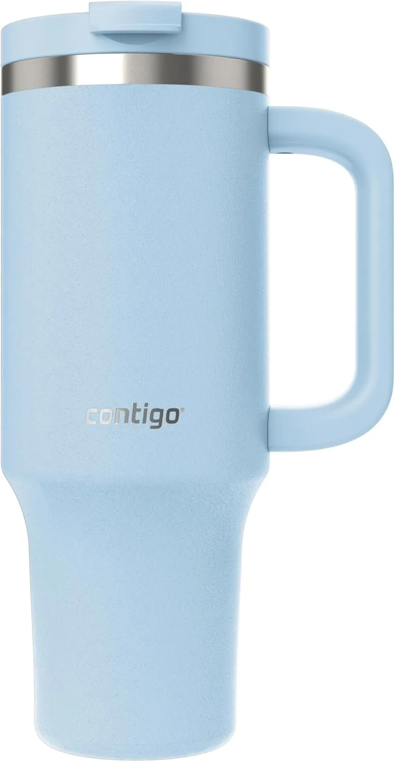 Contigo Streeterville 40oz Tumbler, Stainless Steel Vacuum Insulated, Leak-Proof, Cold for 29 Hours, Glacier