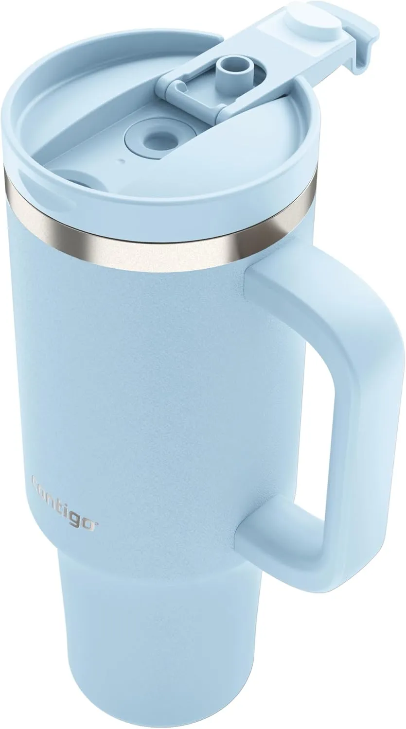Contigo Streeterville 40oz Tumbler, Stainless Steel Vacuum Insulated, Leak-Proof, Cold for 29 Hours, Glacier