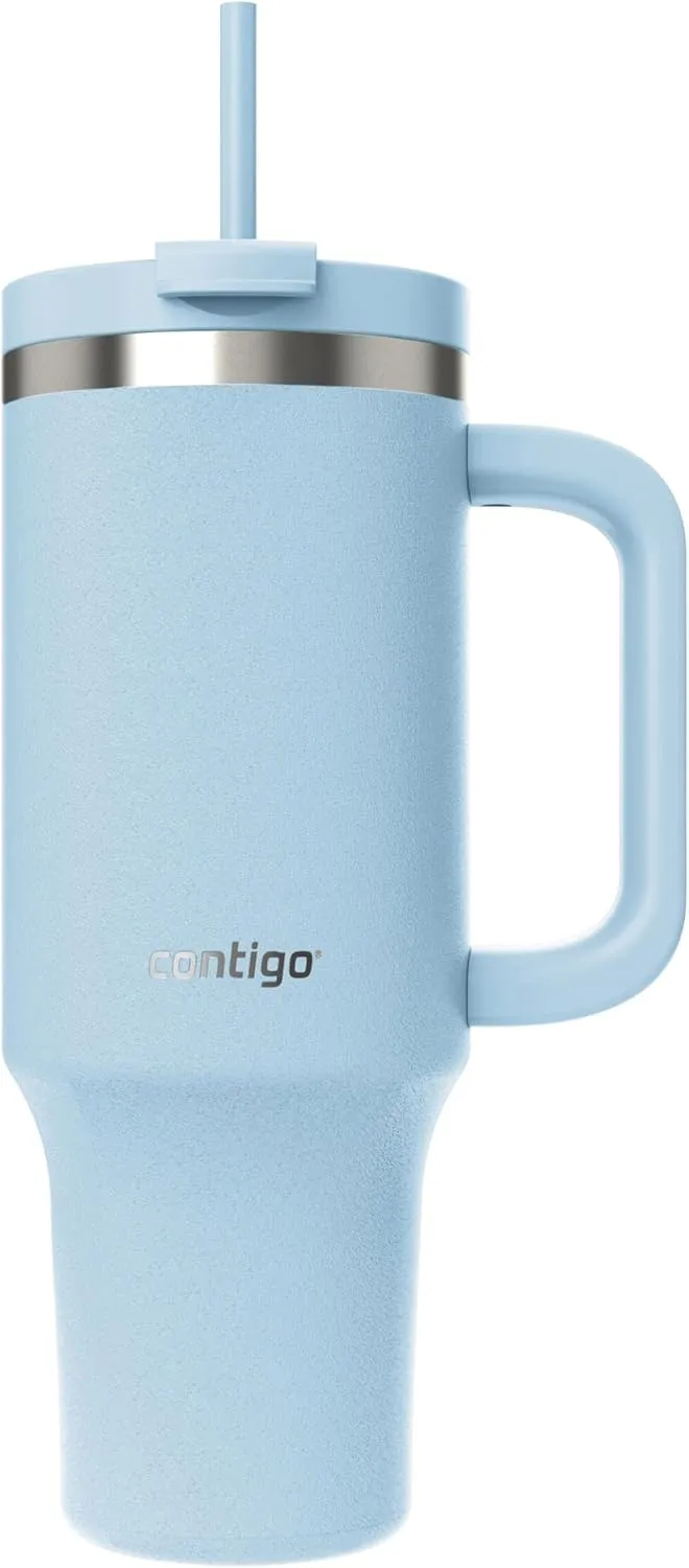 Contigo Streeterville 40oz Tumbler, Stainless Steel Vacuum Insulated, Leak-Proof, Cold for 29 Hours, Glacier
