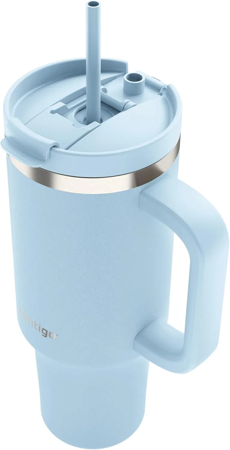Contigo Streeterville 40oz Tumbler, Stainless Steel Vacuum Insulated, Leak-Proof, Cold for 29 Hours, Glacier
