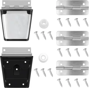 Cooler Hinges & Latch Replacement for Igloo Cooler Replacement Parts Set, Stainless Steel Latch and Hinge Parts Kit with High-Strength Screws