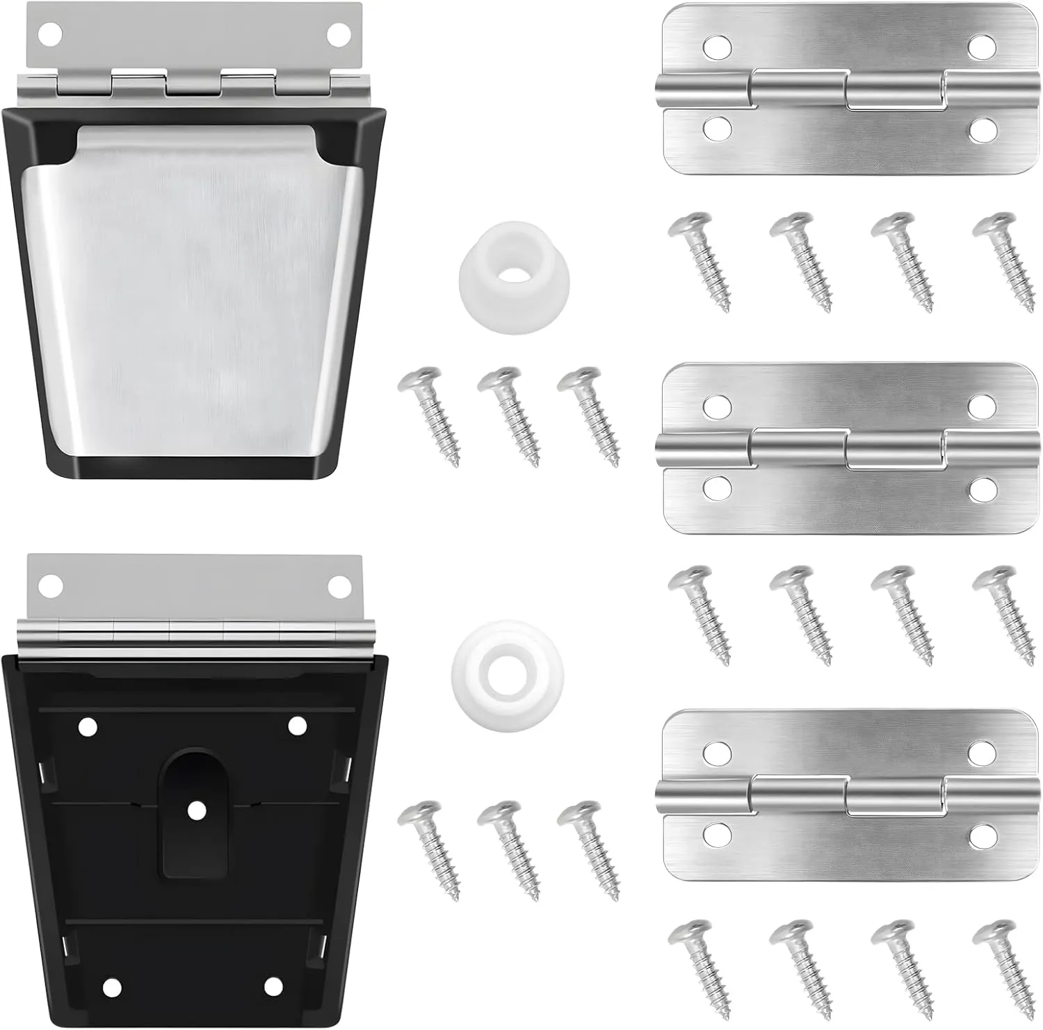 Cooler Hinges & Latch Replacement for Igloo Cooler Replacement Parts Set, Stainless Steel Latch and Hinge Parts Kit with High-Strength Screws