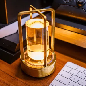 Cordless Crystal Lantern Lamp – Contemporary & Modern Table Accent