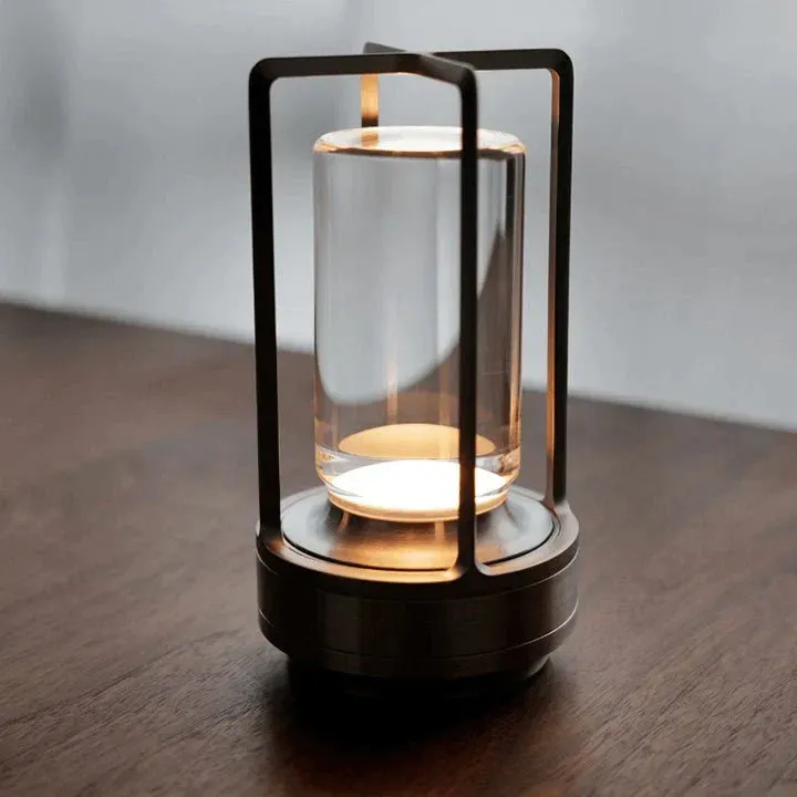 Cordless Crystal Lantern Lamp – Contemporary & Modern Table Accent