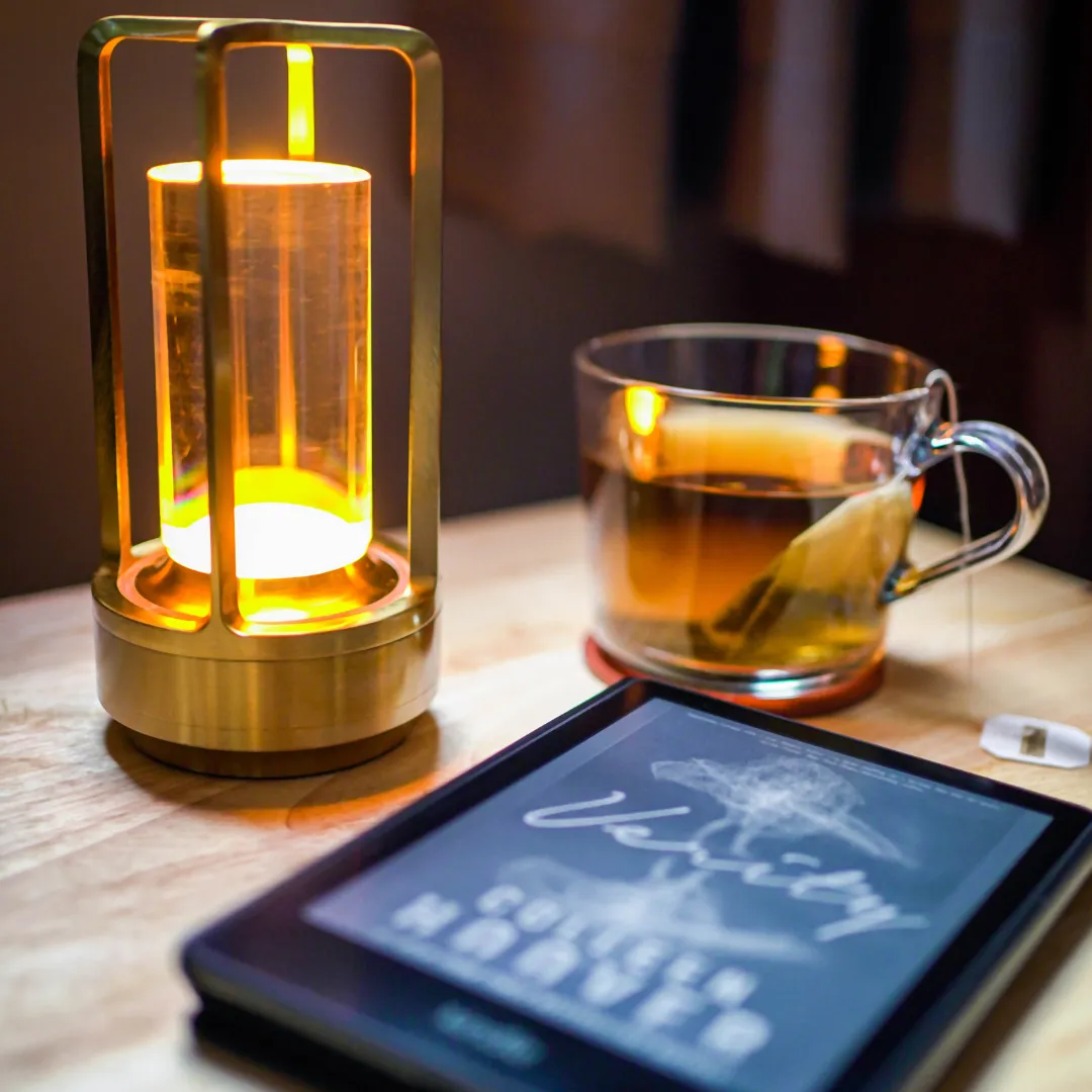 Cordless Crystal Lantern Lamp – Contemporary & Modern Table Accent