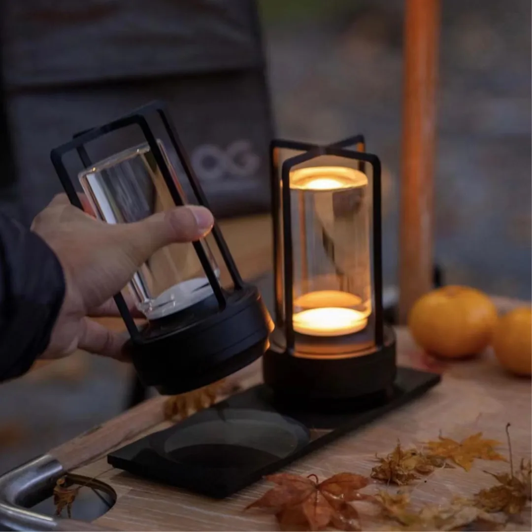 Cordless Crystal Lantern Lamp – Contemporary & Modern Table Accent
