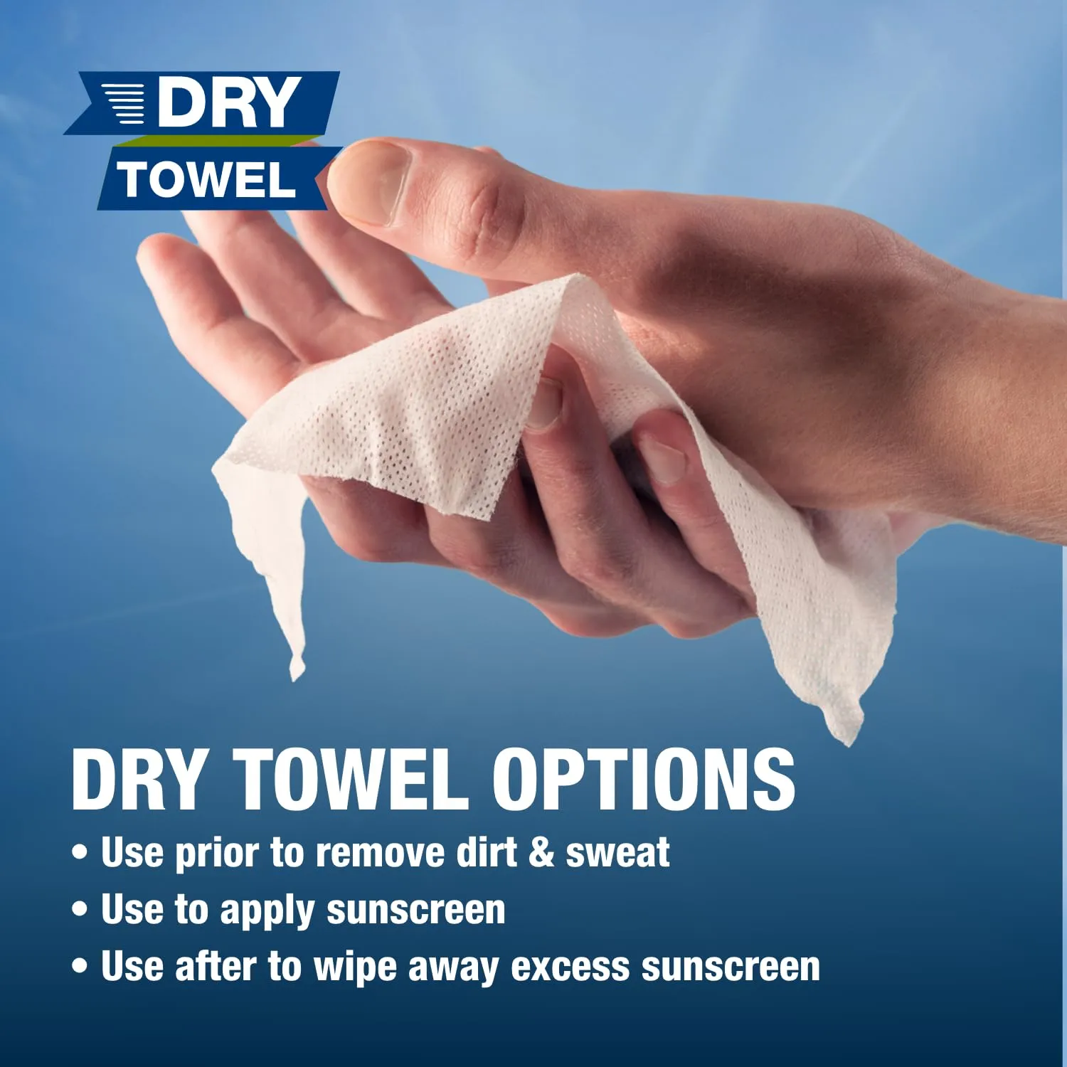 CoreTex Sun X 30  Broad Spectrum Sunscreen Packets & Dry Towels Duo Kit - Pack of 50 Paraben, Oxybenzone, Octinoxate, & Oil Free Sunscreen - No White Cast and Water & Sweat Resistant Up to 80 Minutes