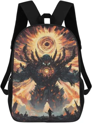 Cosmic Evil God Travel Backpack 17 in Laptop Bag Lightweight Daypack for Work Office