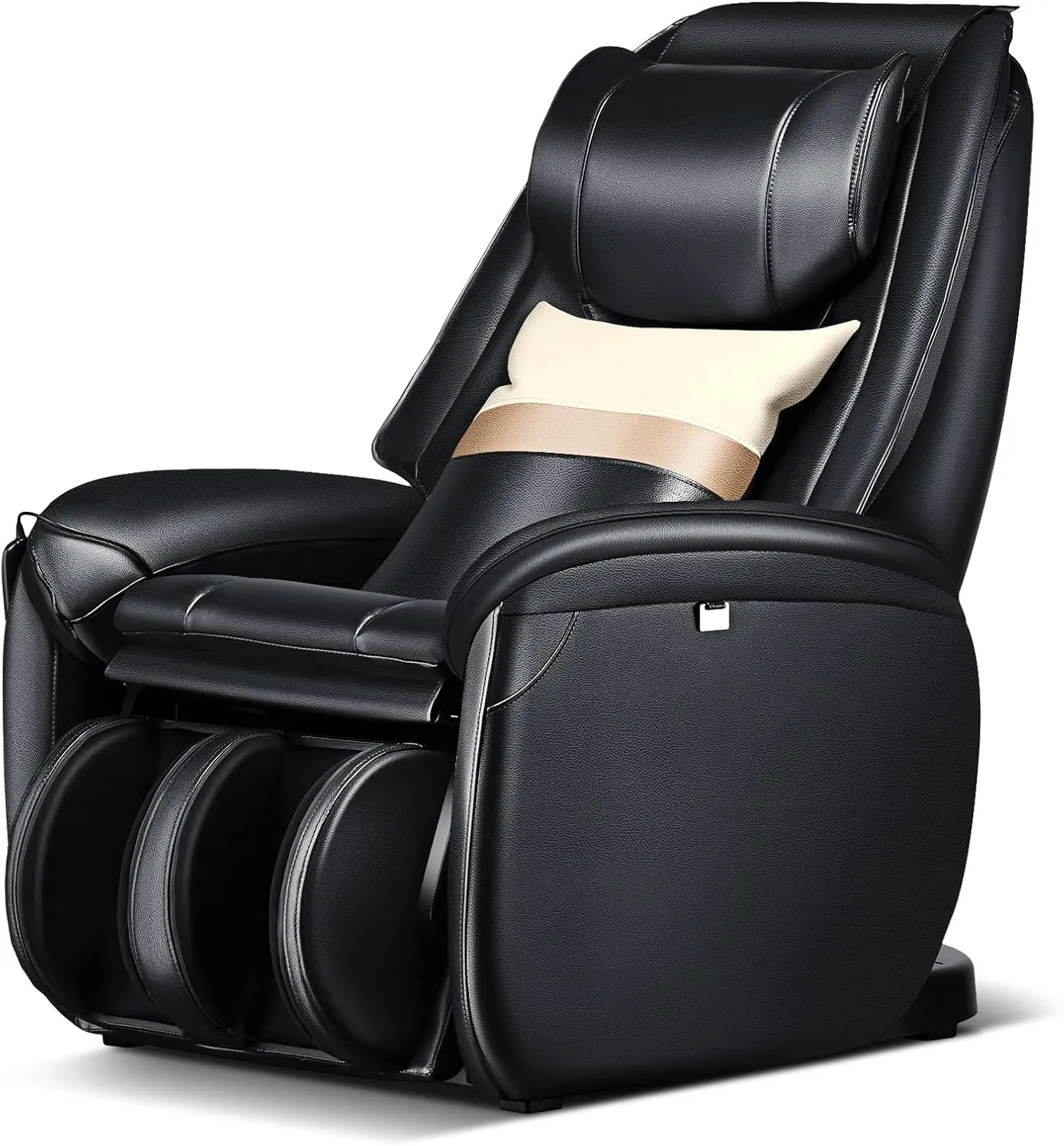 COSTWAY Massage Chair, Full Body Zero Gravity Massage Recliner with SL Track, Waist Heater, Calf Airbag, Automatic Shoulder Detection, Remote Control, Wheels, Pillow, Installation Free (Black)