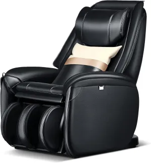COSTWAY Massage Chair, Full Body Zero Gravity Massage Recliner with SL Track, Waist Heater, Calf Airbag, Automatic Shoulder Detection, Remote Control, Wheels, Pillow, Installation Free (Black)