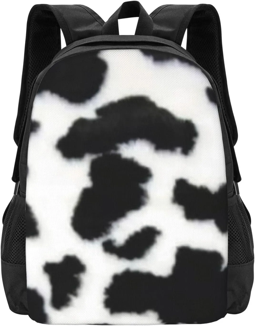 Cow Hide Spotted Fur Farm Animal Pattern Black White Lightweight Packable Backpack Travel Casual Hiking Daypack Foldable Backpack For Men Women