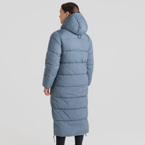 Craghoppers Women's Narlia Insulated Long Jacket | Winter Sky
