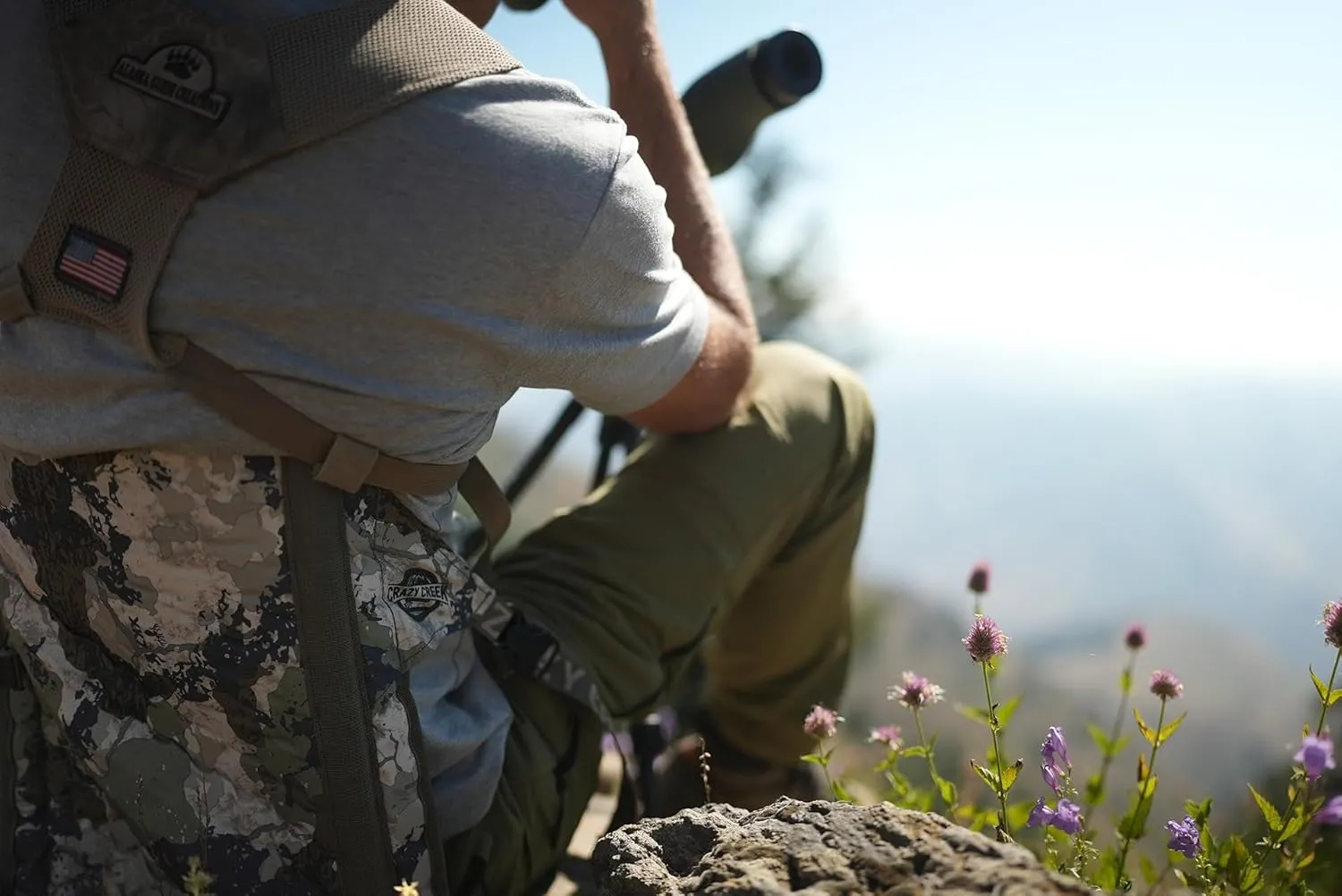 Crazy Creek Original Chair Perfect for Stadium Seats, Camping, Hiking & More, Comfort on All Terrains, Adjustable Straps, Lightweight Design, Water-Resistant Camo