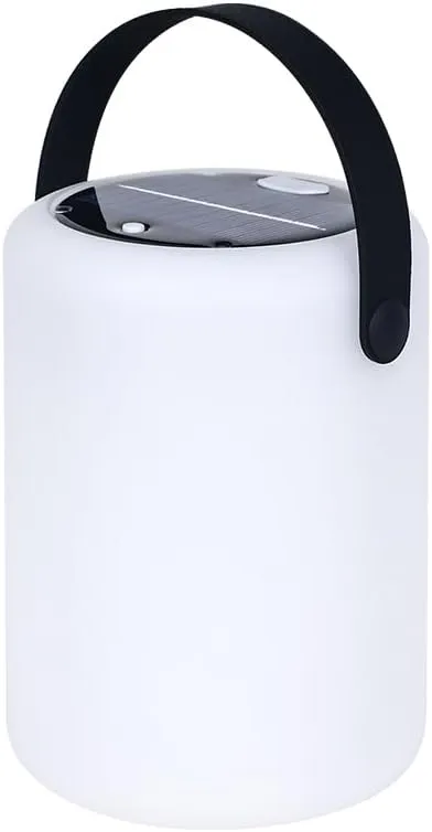 Creative Dragon Egg Camping Light Water-Resistant Lantern with Rechargeable Batteries & Handle for Carrying or Hanging, Camping,Patio,Emergencies & More (Cylindrical Solar)