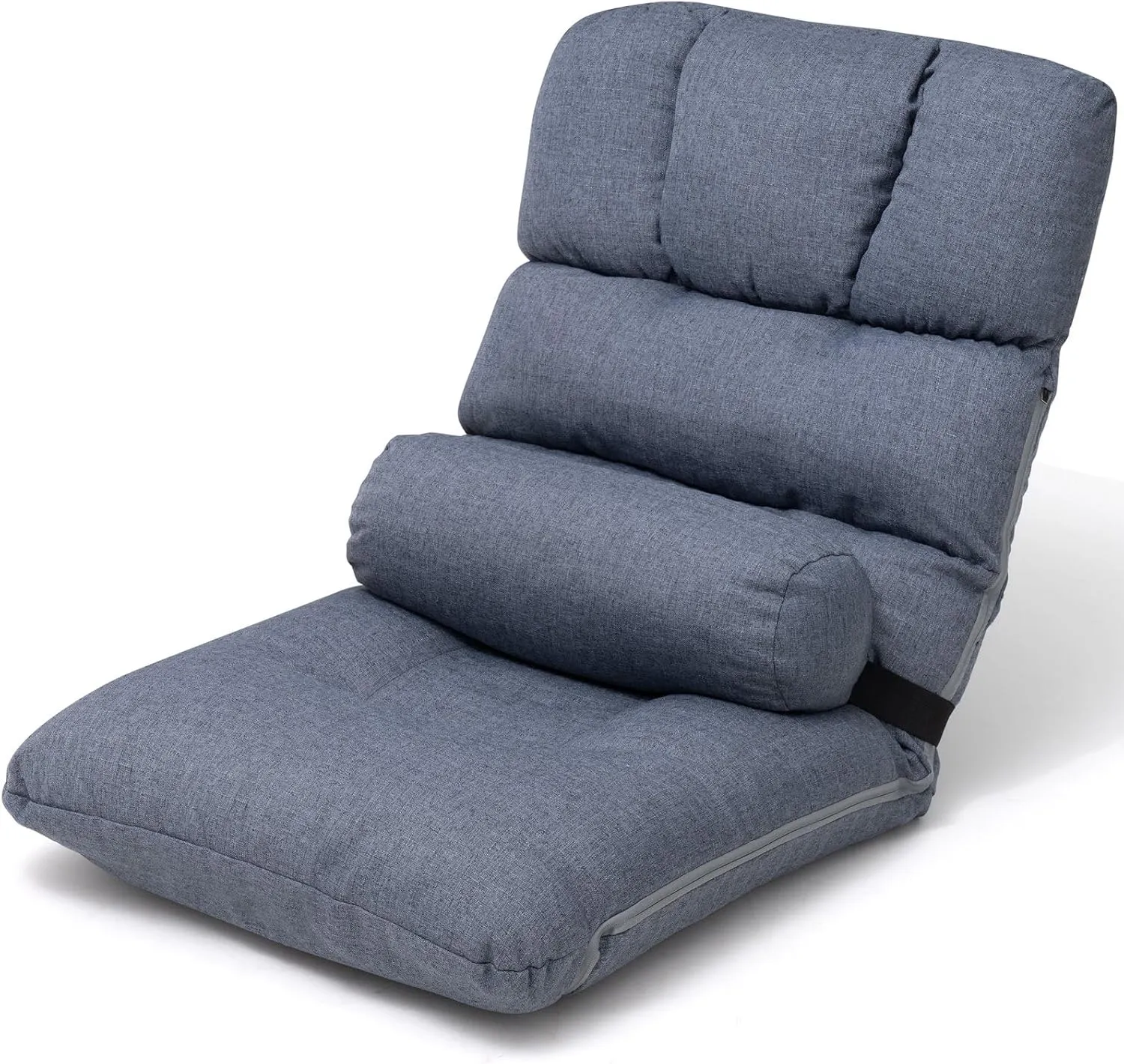 Crestlive Products Adults Floor Chair Adjustable Lazy Sofa with Removable Pillow, Foldable Memory Foam Padded Kids Gaming Chair, Flat Cushion for Indoor Meditation, Reading(Blue)