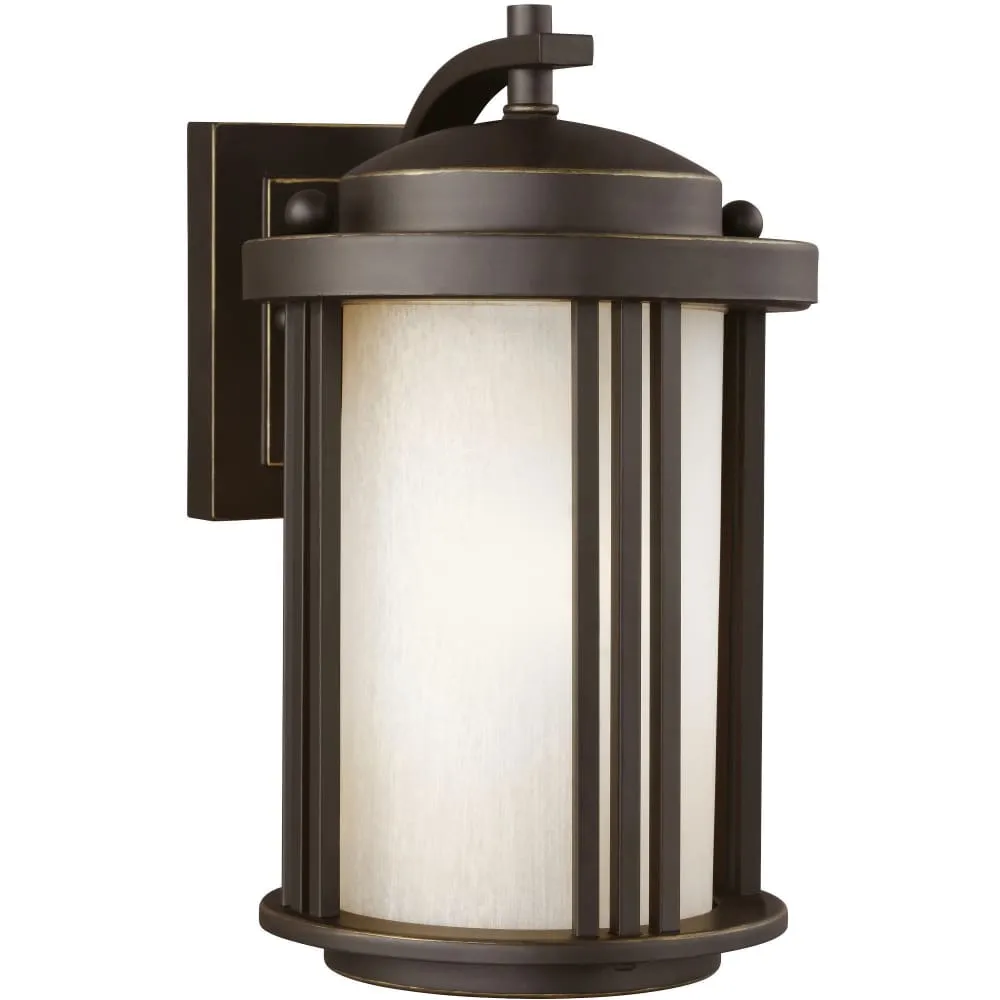 Crowell Antique Bronze LED Outdoor Wall Lantern