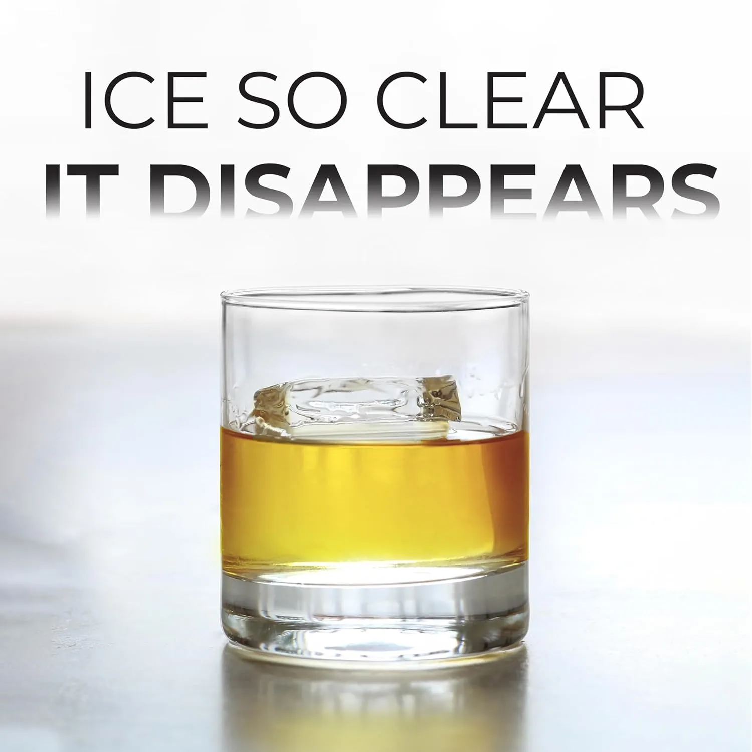 Crystal Clear Ice Cube Maker, 4 Large 2"x2"x2" Ice Cubes for Cocktails and Drinks, Silicone Mold for Pure, Bartender-Quality Ice - Great for Hosting and Entertaining, Whiskey Gifts for Men