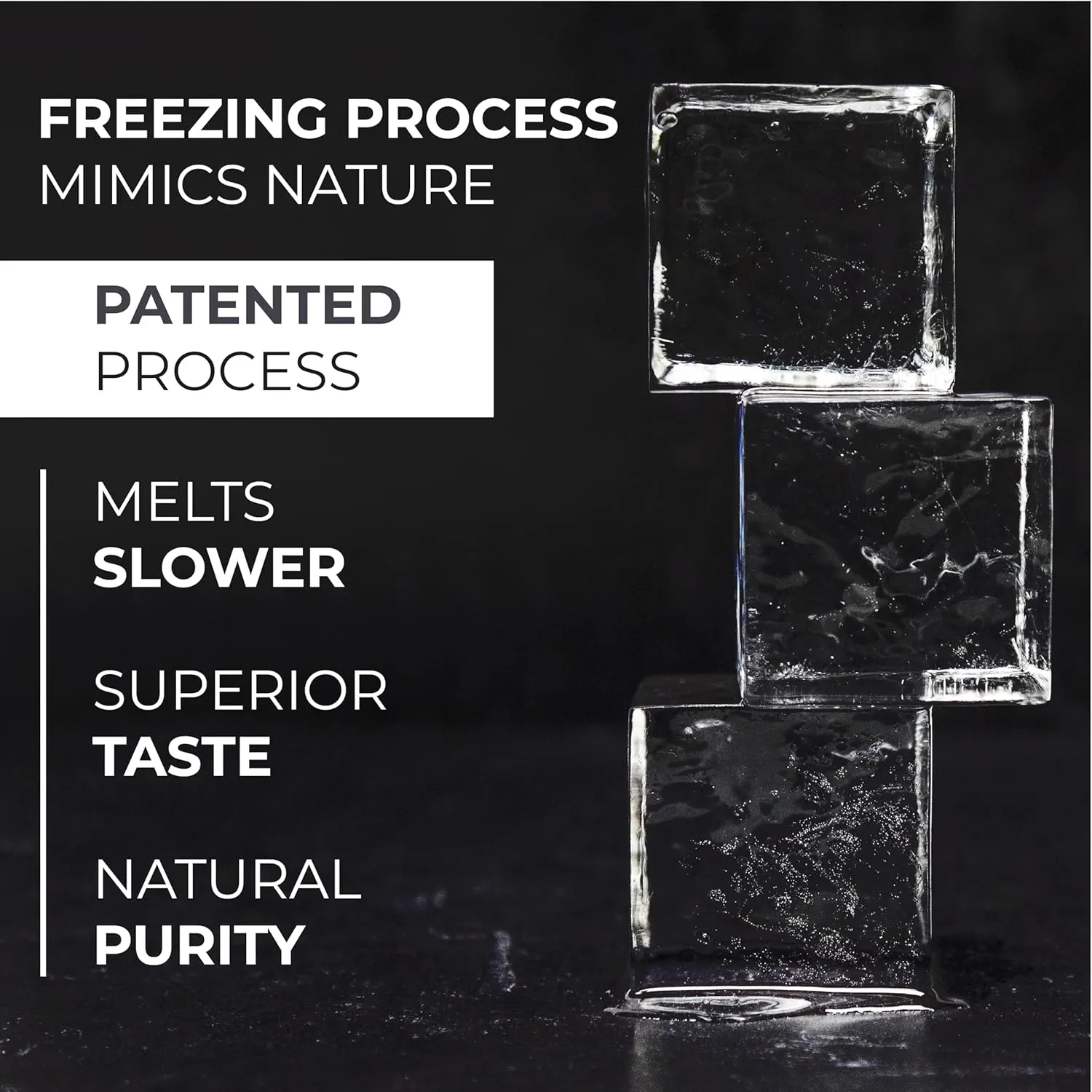 Crystal Clear Ice Cube Maker, 4 Large 2"x2"x2" Ice Cubes for Cocktails and Drinks, Silicone Mold for Pure, Bartender-Quality Ice - Great for Hosting and Entertaining, Whiskey Gifts for Men