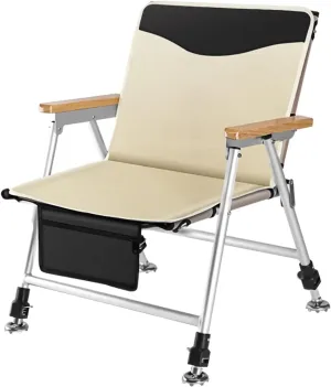 CULIACAN Fishing Chair Folding Recliner Chair Portable Lightweight Reclining Fishing Chair Removable Cushion Camping Chair Outdoor Folding Chair (Color : A)