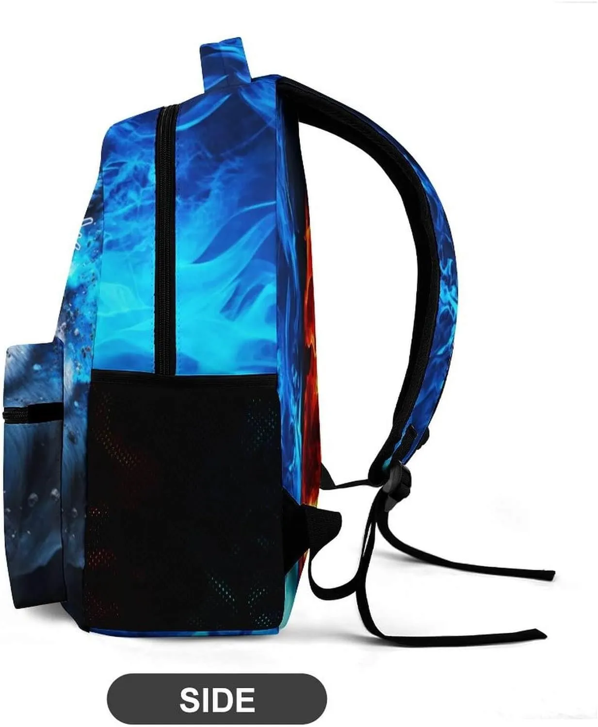 Custom Wolf Backpack for Kids Girls Boys School, 16 Inches Cute Wolf Theme Bookbag, Adjustable, Lightweight, Large Capacity, Colorful Wolf Backpack for School