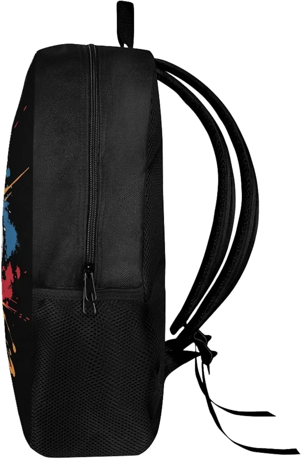 Cute Boys School Black Baseball Backpack for Elementary Student Soft Comfy Bookbag Daypack for Girls Campus Daily Outing Backpack with Side Pocket