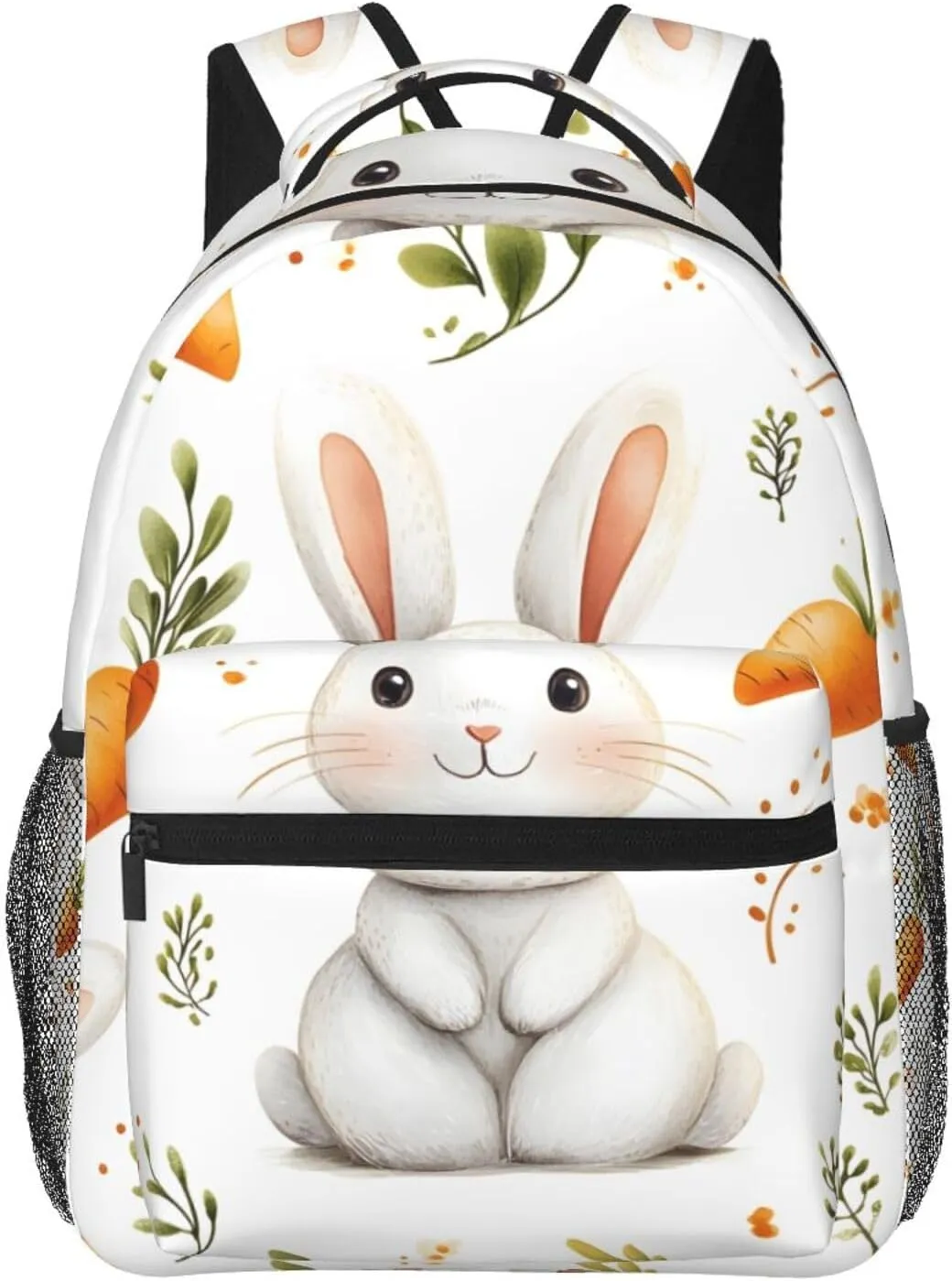 Cute Bunny Carrots Travel Laptop Backpacks Lightweight Travel Hiking Camping Multipurpose Daypack Casual College Backapck for Men Women Adult