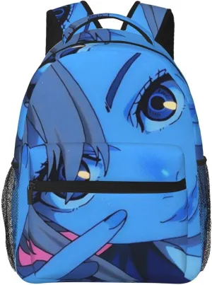 D-adan lightweight casual student backpack with adjustable shoulder straps and cushioned back for comfort Black