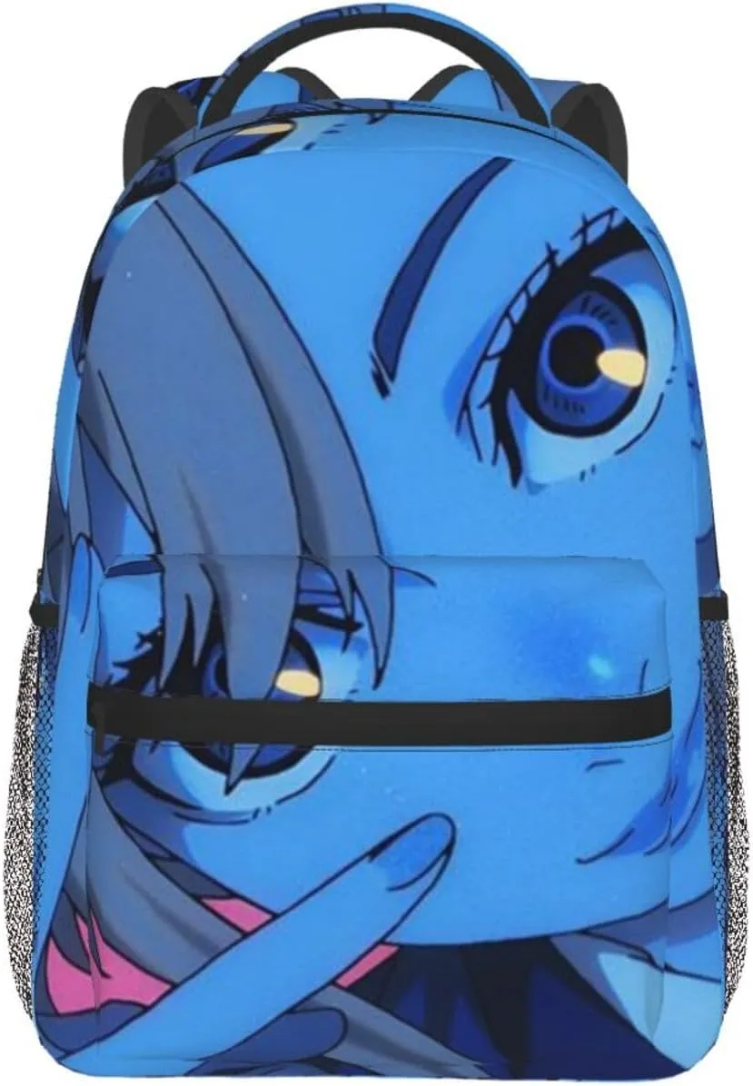 D-adan lightweight casual student backpack with adjustable shoulder straps and cushioned back for comfort Black