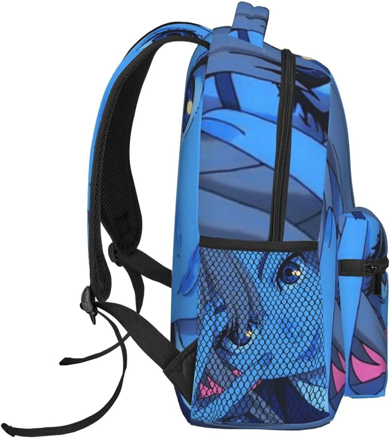 D-adan lightweight casual student backpack with adjustable shoulder straps and cushioned back for comfort Black