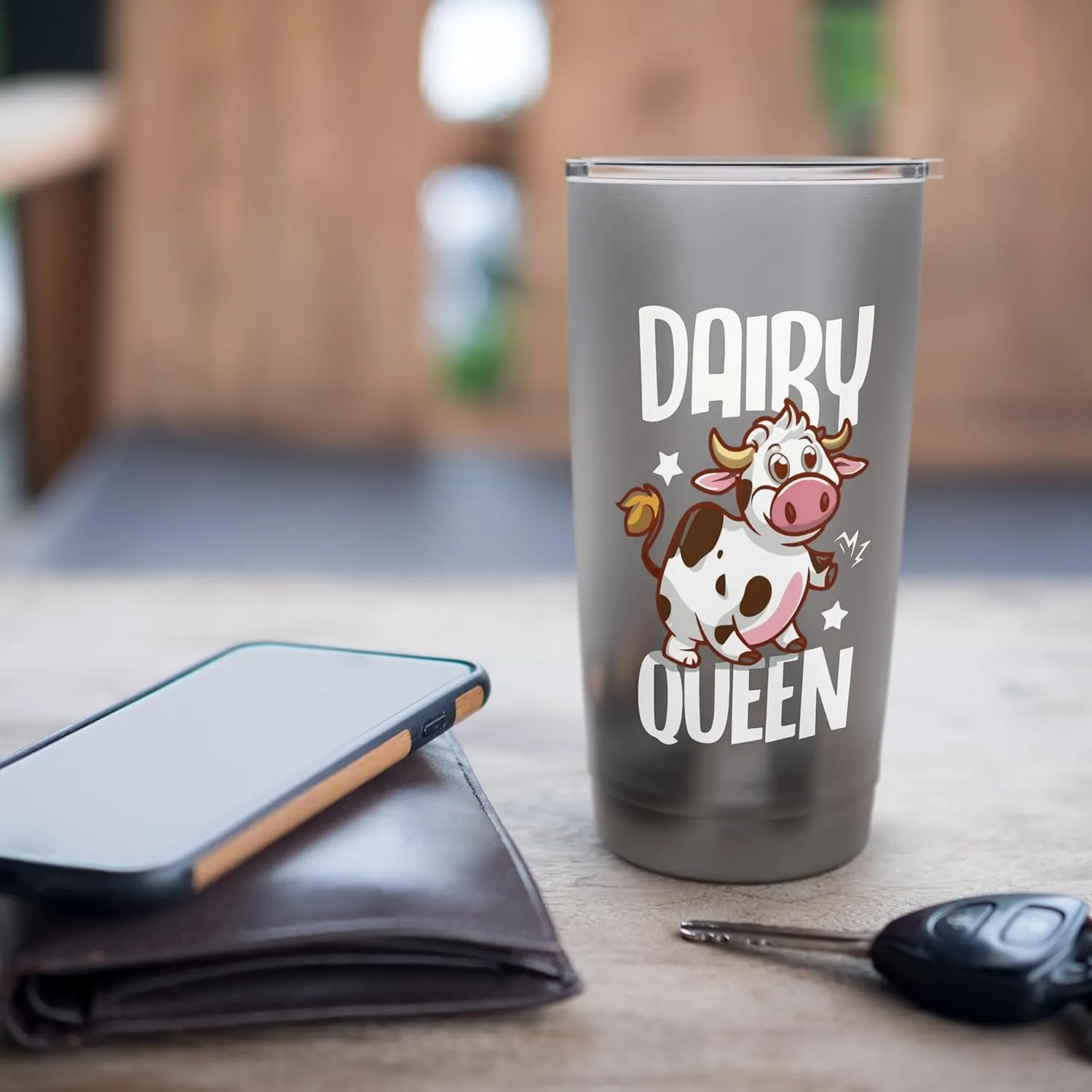 Dairy Queen Cow Farmer Stainless Steel Insulated Tumbler