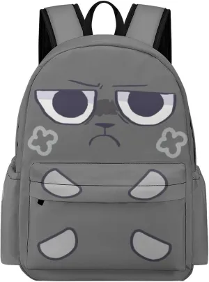 Dandy's World Backpack 16.5 Inch Single Compartment Double Shoulder Cartoon Cute Travel Backpack Lightweight (Grey-2)