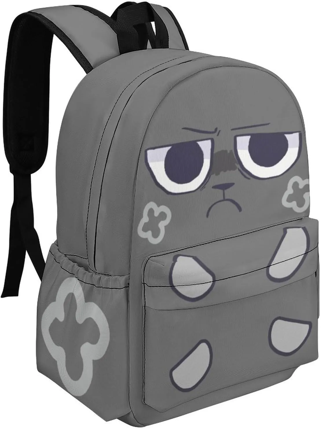 Dandy's World Backpack 16.5 Inch Single Compartment Double Shoulder Cartoon Cute Travel Backpack Lightweight (Grey-2)