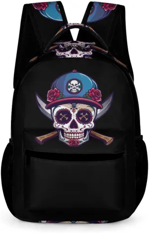 Day of The Dead Skull Oakland Travel Backpack Cute Laptop Bag Aesthetic Campus Backpack Casual Daypack