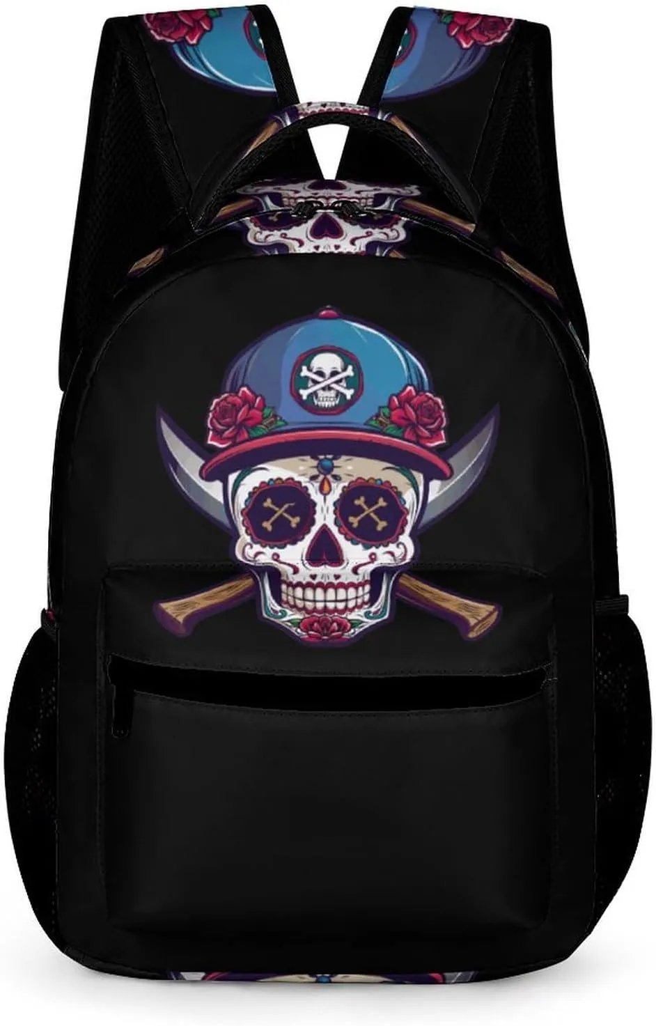 Day of The Dead Skull Oakland Travel Backpack Cute Laptop Bag Aesthetic Campus Backpack Casual Daypack