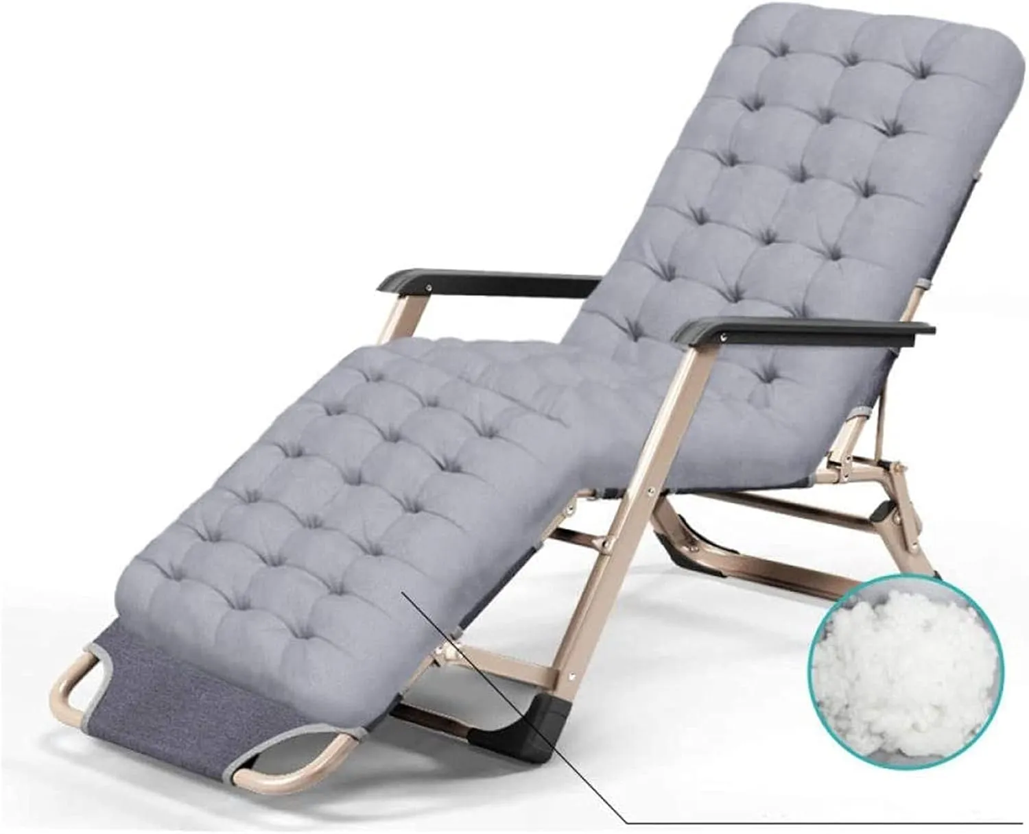 Deck Chair Recliners Folding Recliner Portable Reclining Sun Lounger Portable Outdoor Camping Chair