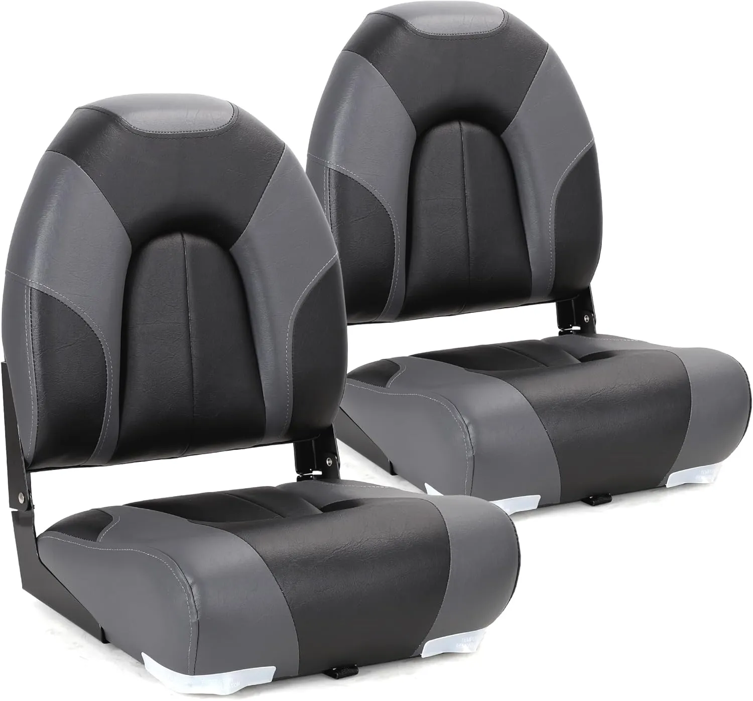 Deluxe Marine High Back Folding Boat Seat,Stainless Steel Screws Included
