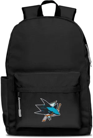 Denco San Jose Sharks Lightweight 17” Campus Laptop Backpack - Ideal for the Gym, Work, Hiking, Travel, School, Weekends, and Commuting