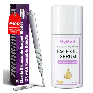 Dermaplane Oil   10R Dermaplane Razor for Women Face – Dermaplaning Oil for Face