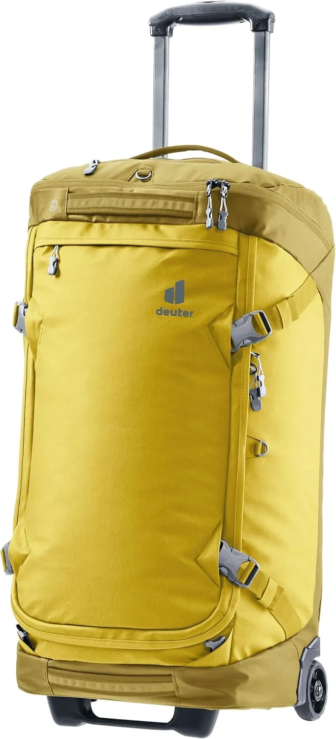 Deuter Aviant Duffel Pro Movo 60L Luggage Roller Bag, Backpack for Sport and Travel - Corn-Turmeric