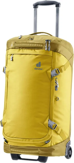 Deuter Aviant Duffel Pro Movo 60L Luggage Roller Bag, Backpack for Sport and Travel - Corn-Turmeric