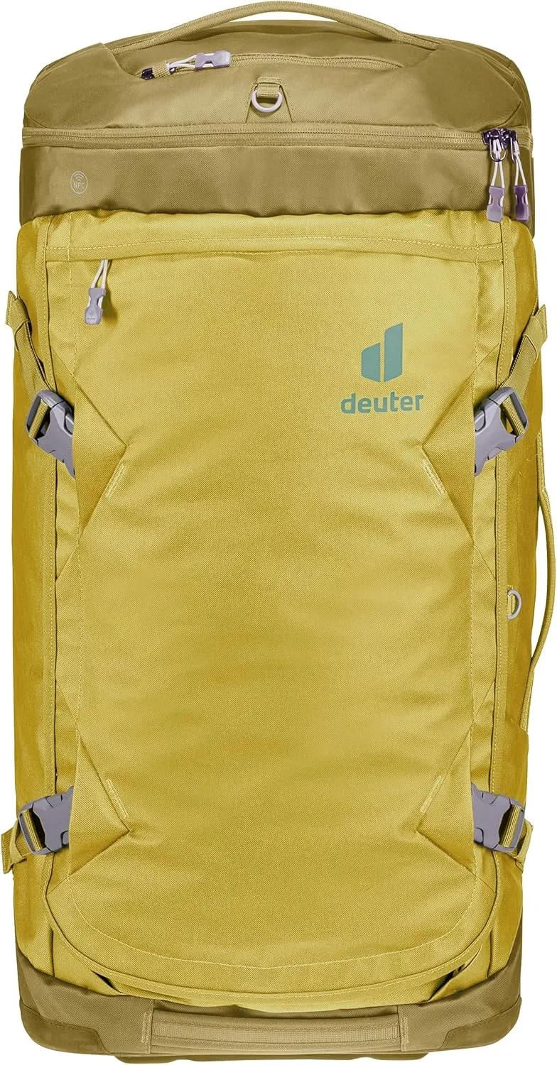 Deuter Aviant Duffel Pro Movo 60L Luggage Roller Bag, Backpack for Sport and Travel - Corn-Turmeric