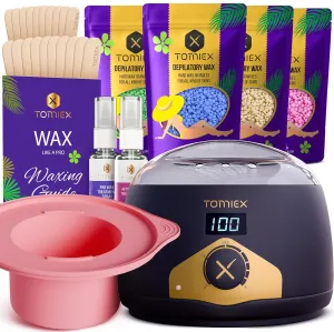 Digital Waxing Kit for Hair Removal – Hard Wax Beads for Brazilian, Full Body, Face, Eyebrows, and Bikini Waxing – Ideal for Women, Men