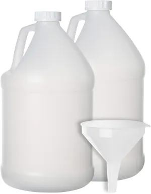 DilaBee- 1 Gallon Jug Plastic Bottle -Great for Storage,2 Pack Empty Gallon Jugs with Caps- for Home and Commercial Use - Food Safe BPA Free